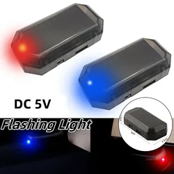 Lampada di avvertenza antifurto wireless ad energia solare per auto Luce lampeggiante a LED Allarme LED Luce decorativa antifurto finta