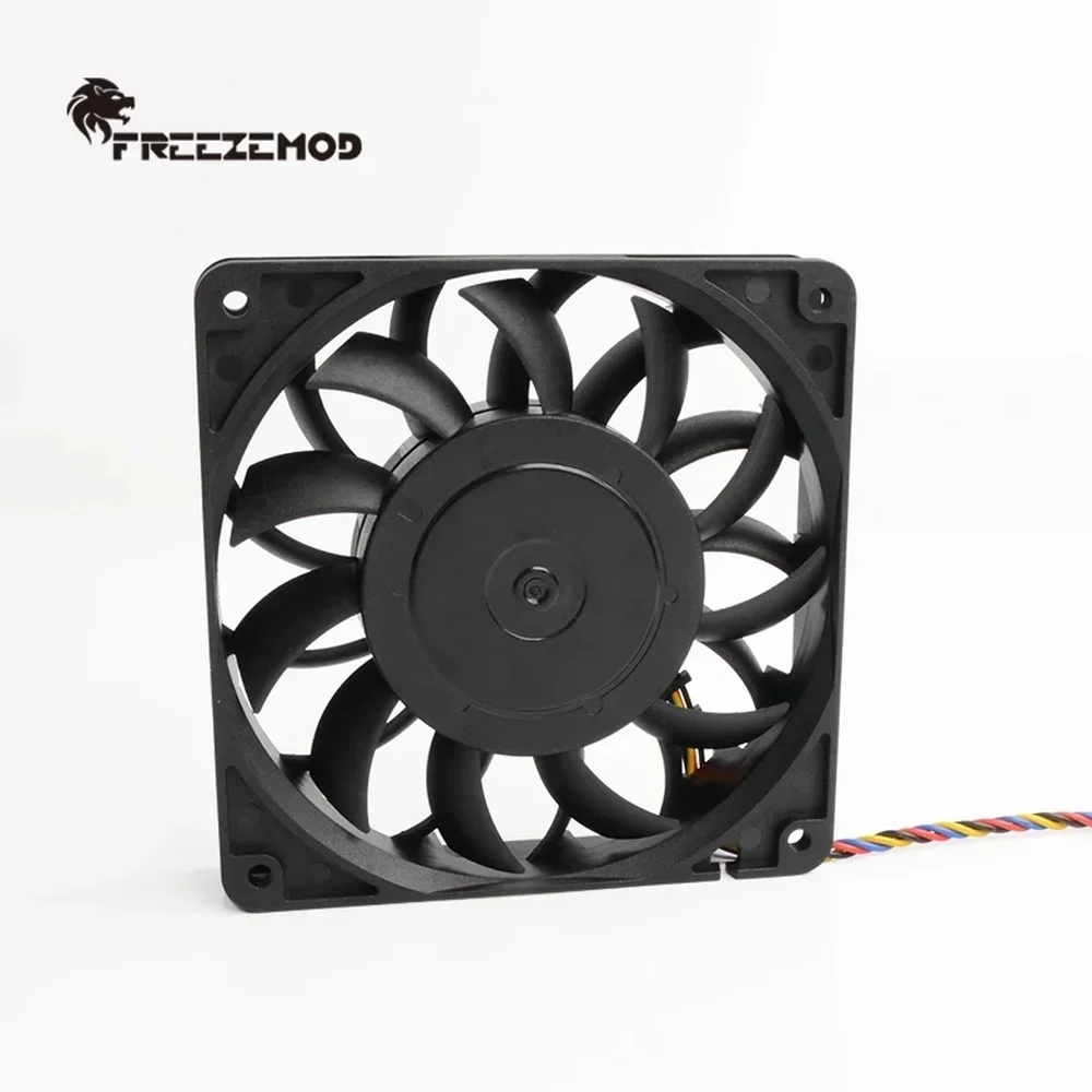 FREEZEMOD 3700 Rpm Water-cooled Cooling Fan with High Air Volume and Double Balls Supports PWM Temperature Control FFB1212SH