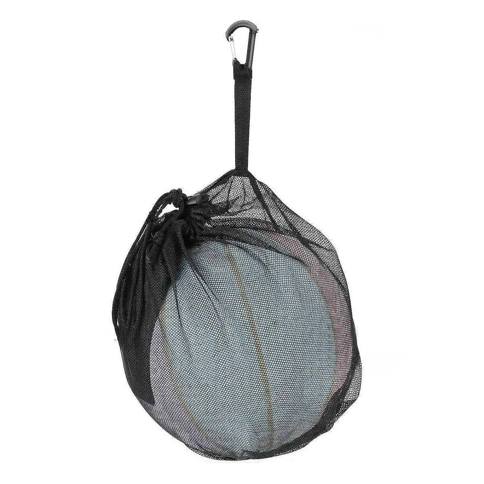 

Single Ball Bag with Zipper Pocket with Carabiner Clip with Drawstring Carrier Ball Carrying Bag for Soccer Swim Sport Game Gym
