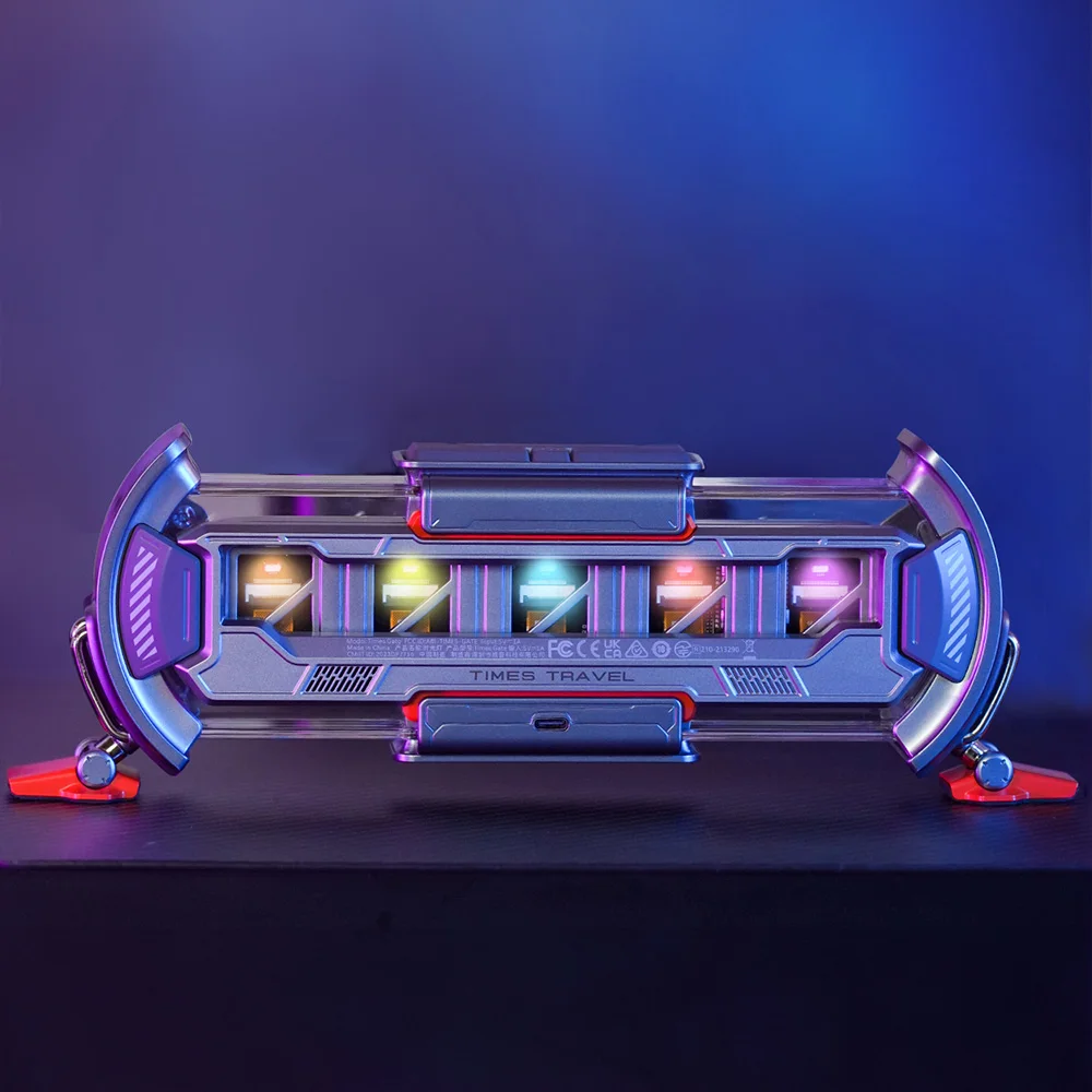 ملحقات مكتب الألعاب Times Gate Cyberpunk RGB - شاشة IPS Pixel DIY لإعدادات ألعاب الكمبيوتر ومكاتب غرف الألعاب