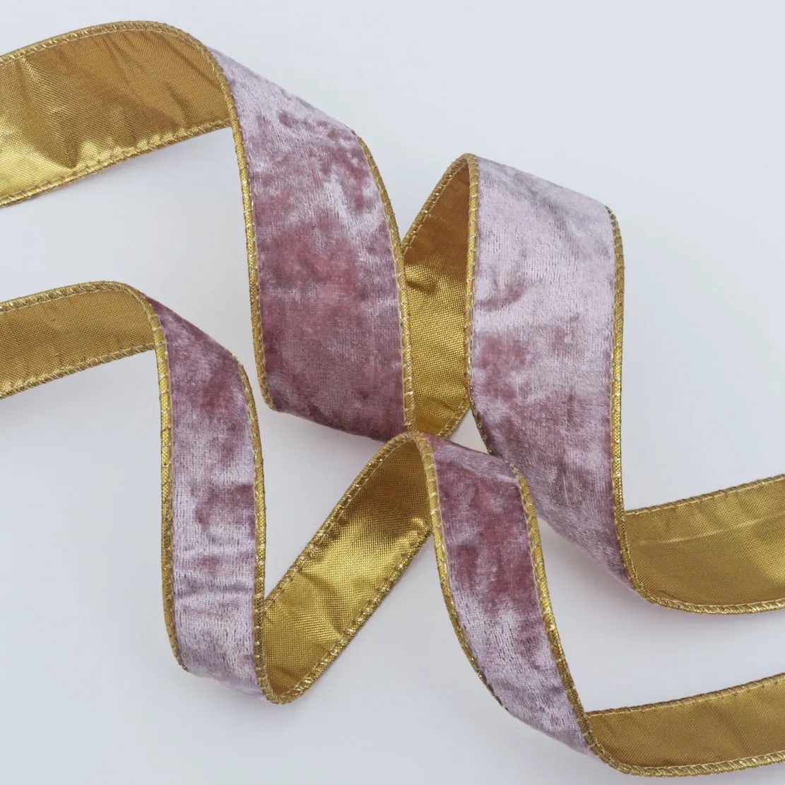 20 Yards Geschenkband zum Verpacken, für DIY-Bastelarbeiten, Partydekorationen, mit eiserner Drahtkante, einseitig, Samtstoffbänder, Gurtband – Detail 2