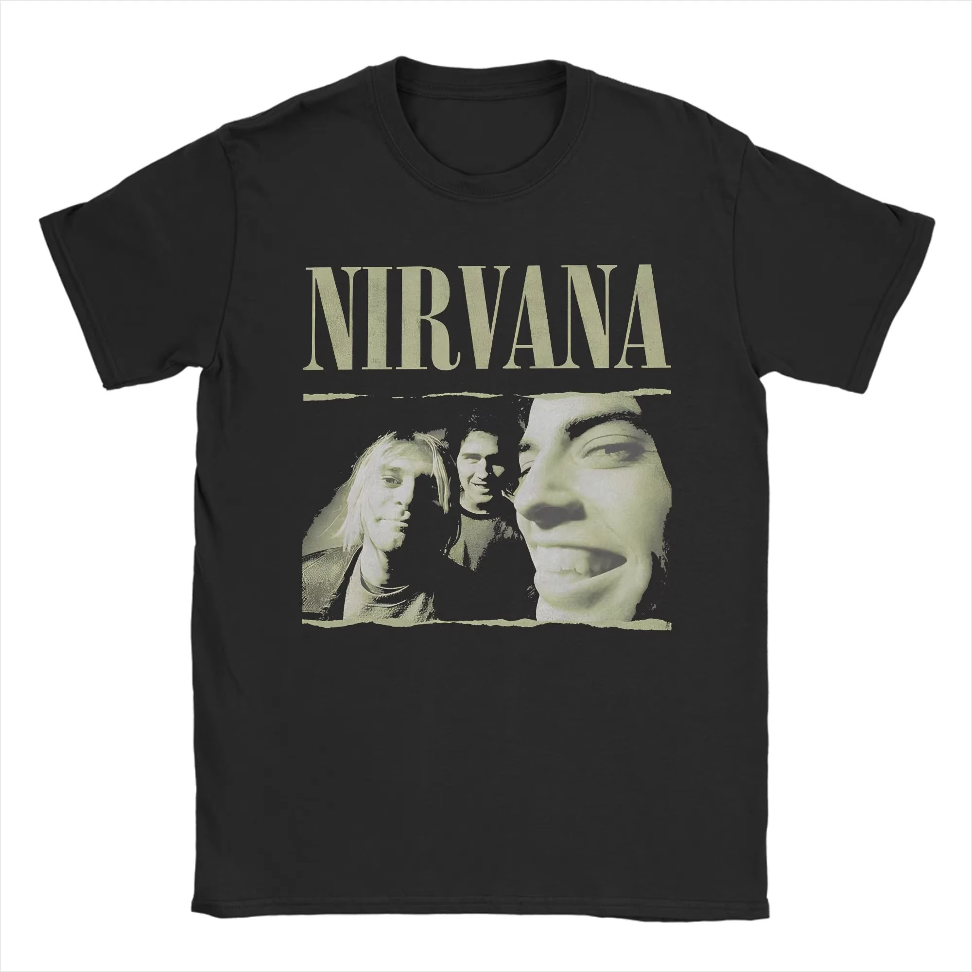 مطبوعة روك نيرفاناس كورت كوبين موسيقى الروك بلايز الرجال القطن قصير الأكمام س الرقبة ملابس الصيف