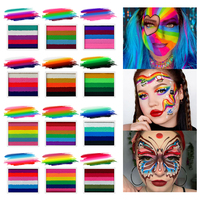 8G 12 Color Water Monochromatic Face Body Painting Palette Festive Washable face and body paint Makeup Costume Body Partie