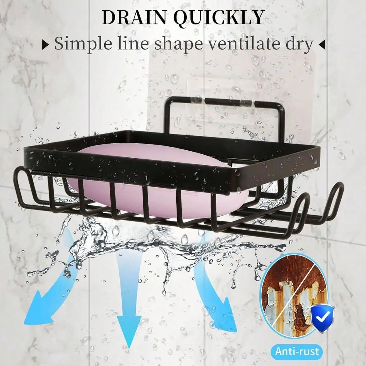 

1 Pc Wall-Mounted Soap Dish For Bathroom Stainless Steel Soap Holders For The Shower Razor Holder Bathroom Accessories