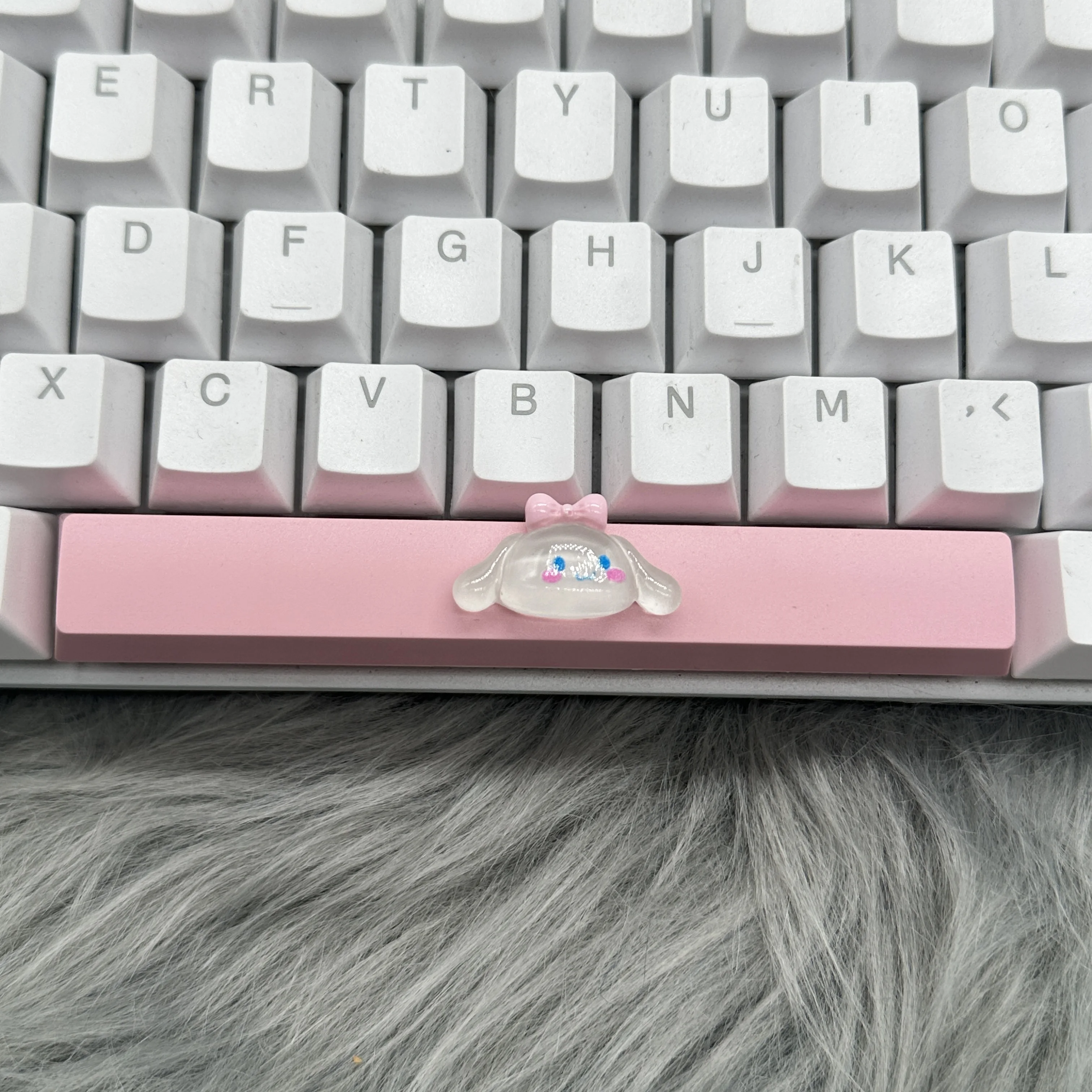 DIY 귀여운 소녀 Keycap 6.25u 스페이스 바 Keycap 기계식 키보드 생일 Keycap 선물 제공