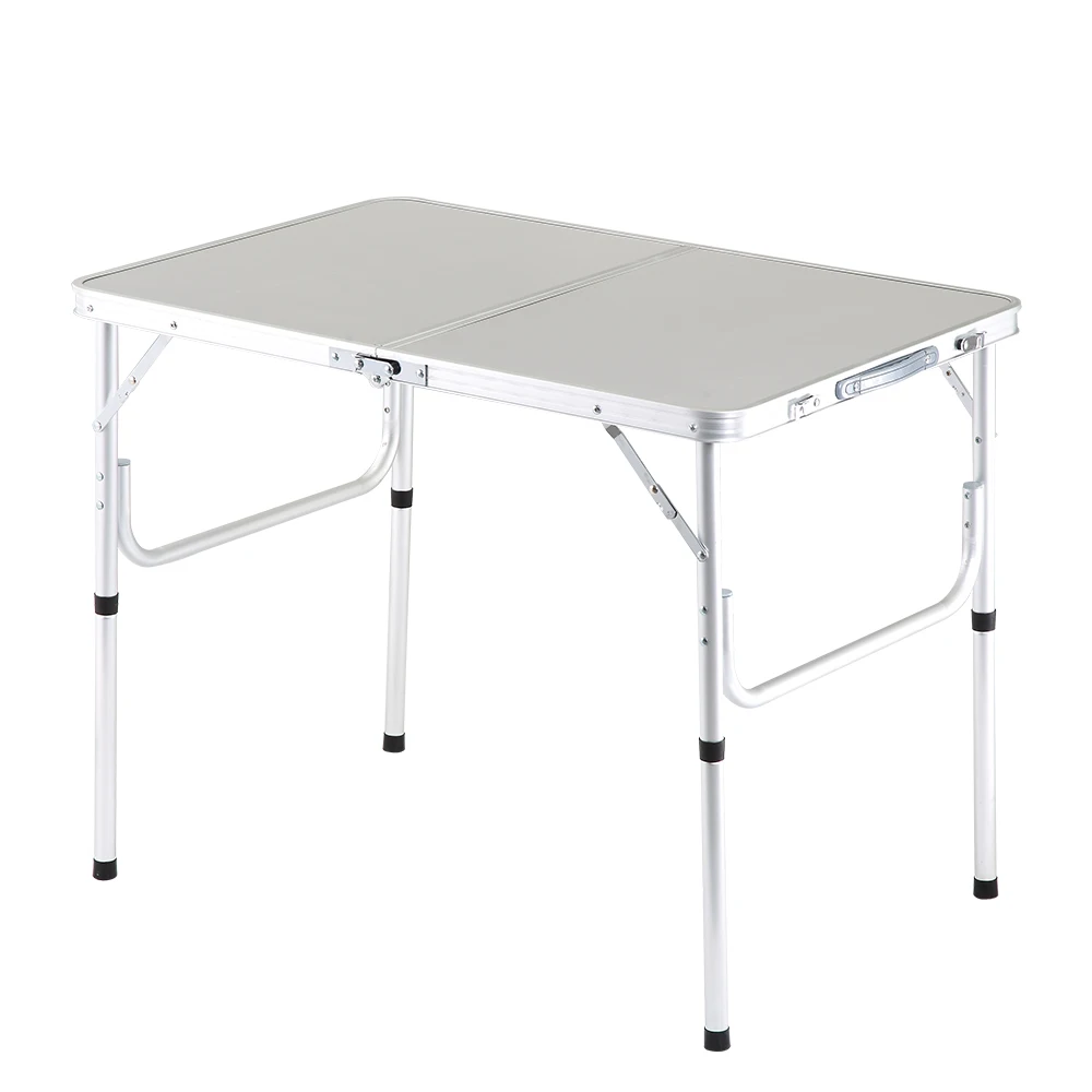 China White Rectangle Folding Outdoor Banquet Camping Table Aluminum