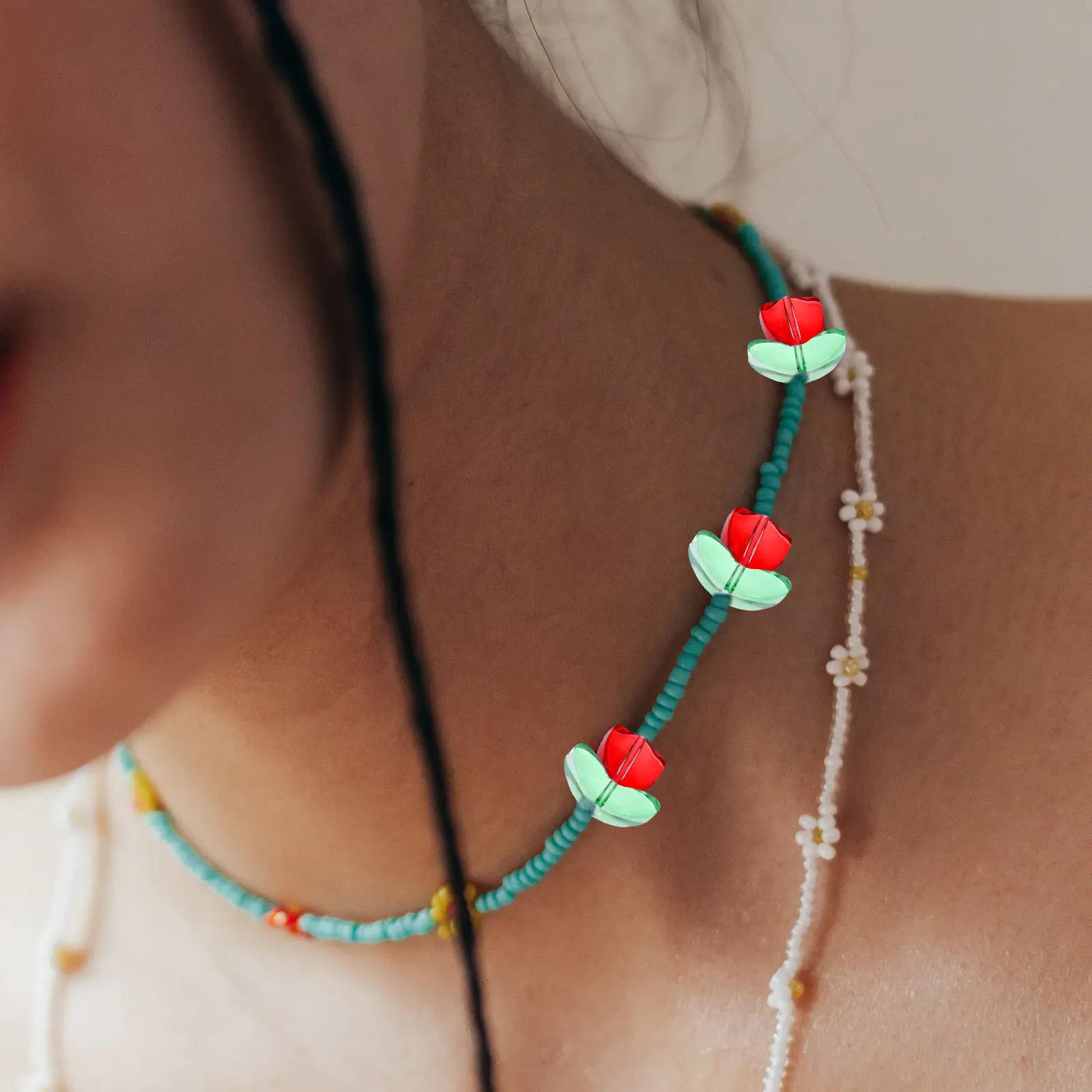 

100 шт. бусин из смолы в форме цветов, изящные разделительные бусины для рукоделия, для изготовления украшений: ожерелий, браслетов, серег, аксессуаров для волос