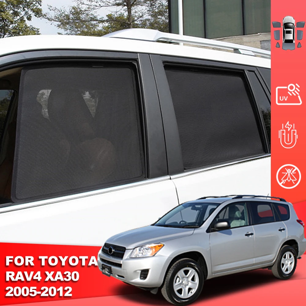 

For Toyota RAV4 XA30 2006-2012 RAV 4 Car Sunshade Shield Magnetic Rear Side Baby Window Sun Shade Visor Front Windshield Curtain