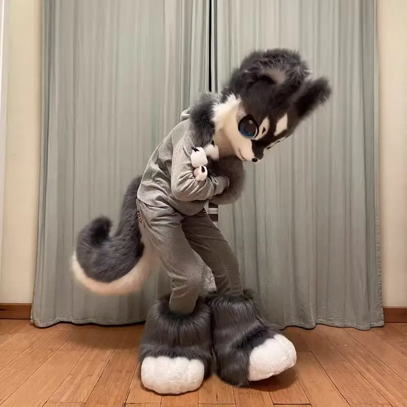 جديد رقيق Kigurumi Fursuits الحيوان رئيس زي لطيف القط الكلب رئيس هالوين زي رئيس كيمونو الأداء الدعائم الاطفال هدية