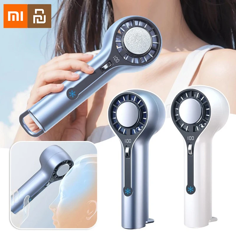 

Портативный ручной вентилятор Xiaomi Youpin, скорость 1–100 турбин, охлажденный USB-вентилятор, аккумулятор 3000 мАч, персональный вентилятор для улицы