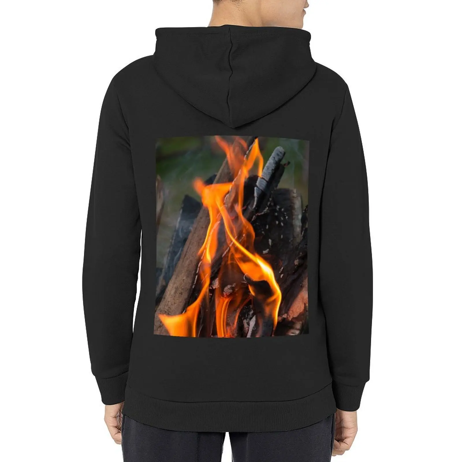 

Burning fire wood Hoodie men's autumn clothes men's clothes men's clothing male clothes hoodie for men