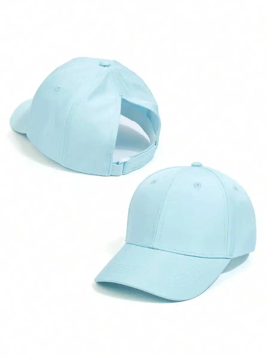 1pc Women's Quick-Dry Baseball Cap With Ponytail Hole, Breathable Mesh Sunscreen Hat For Outdoor Sports, Summer - Multiple