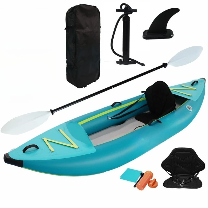 Barco de pesca Luya barco inflável PVC hovercraft caiaque barco duro duplo