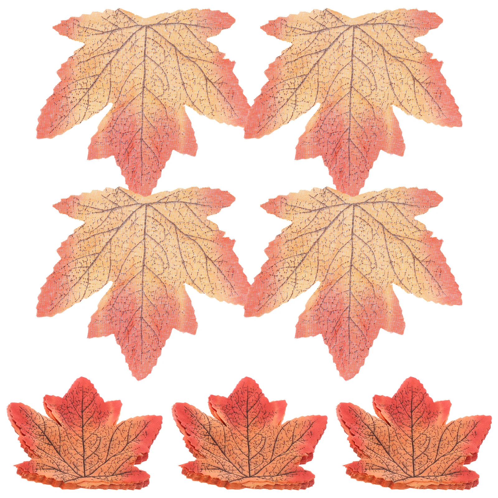 

50pcs Artificial Maple Leaves for Thanksgiving DIY Decor Green Non fading Reusable Fall Autumn Crafts Party Favor Supplies