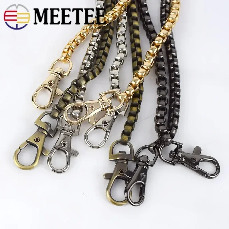 120Cm Meetee 1/2/3/5 Stuks Ketting Schouderband Tas Metalen Gesp Handtas Kettingen Haak Hardware Zijclip Gespen Accessoires