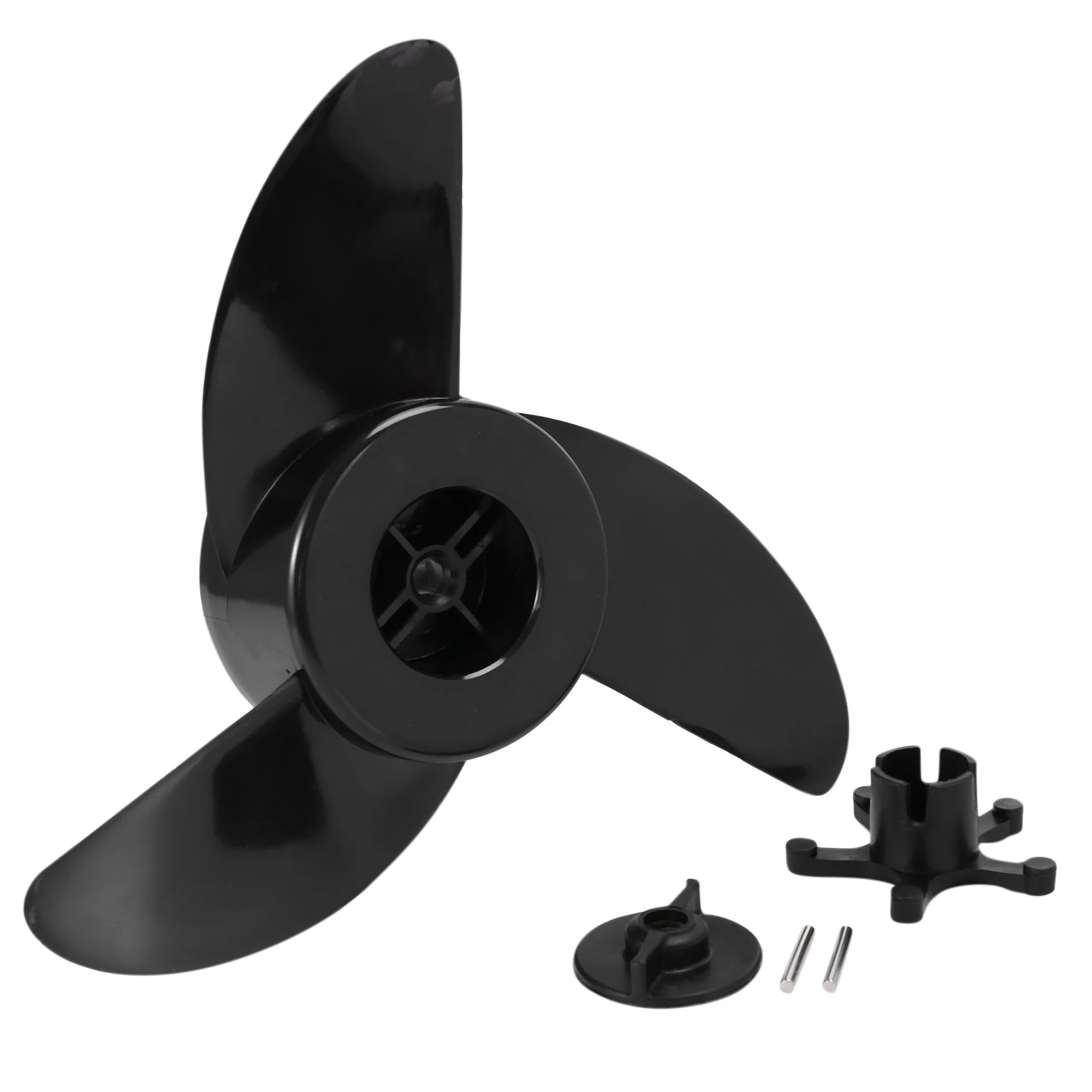 Boat 3-Blade Propellers Electric Outboard Trolling Motor Prop and Mount Nut Marine Dinghy Outboard Propeller