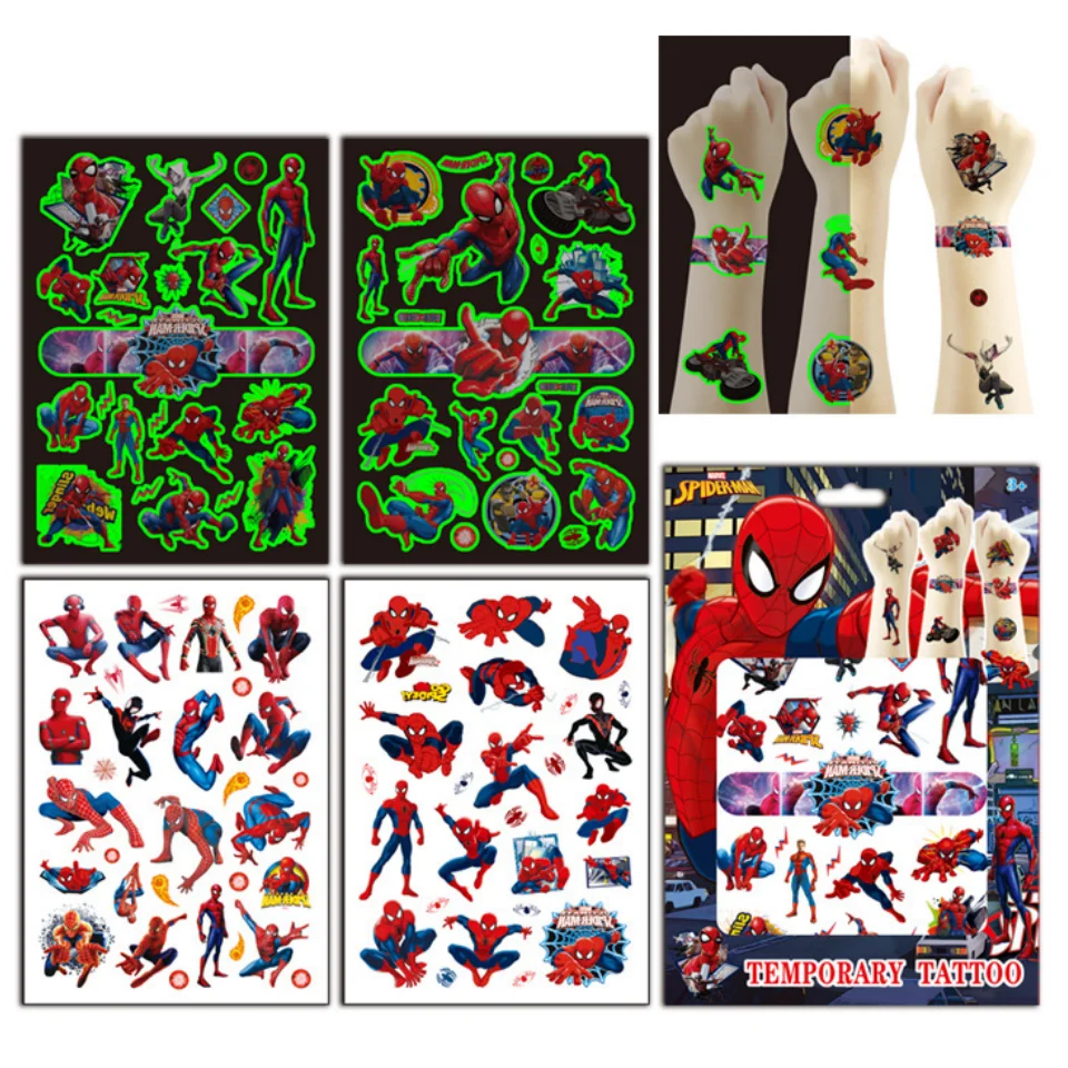 Disney Kids Temporary Tattoo Sticker Toy Frozen Stitch Spiderman DIY Face Arm Body Art Waterproof Tattoos Children