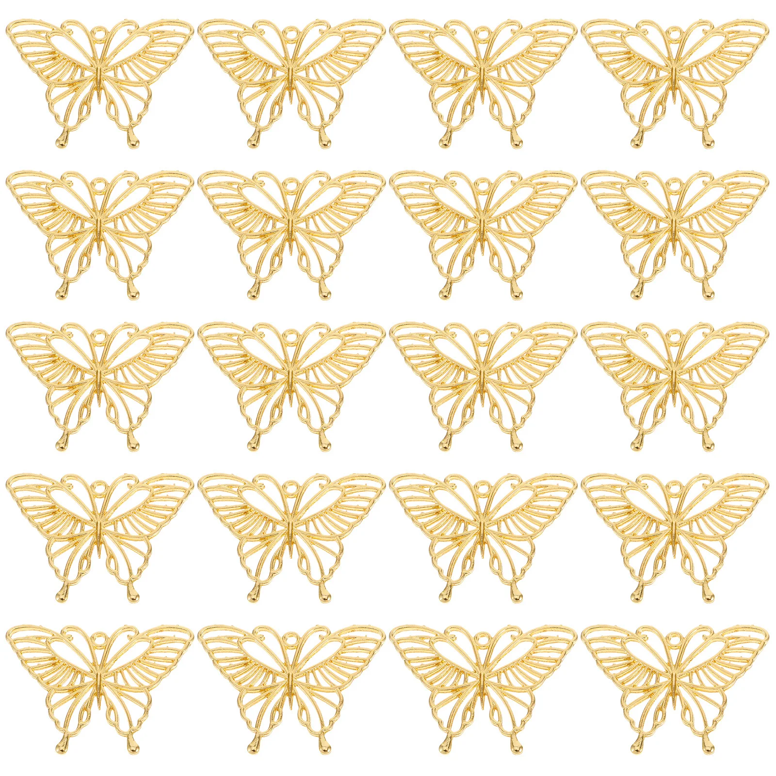 

20 шт., металлические полые подвески в форме бабочки, ювелирные изделия из смолы «сделай сам», подвески для брелка, ожерелье, ремесло, безель из сплава, фурнитура