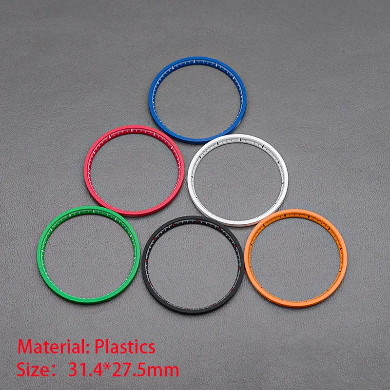 31.4*27.5mm Plastics Watch Chapter Ring For SKX6105 6309 SKX007 SRPD53 PROSPEX Series Fit  NH35 NH36 7S 4R Movement Watch