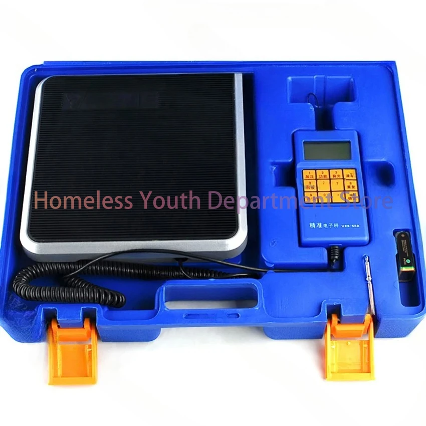 Electronic Scale VES-50A/B Precision Of The Cold Media Called Quantitative Fluorine Balance Scale Refrigeration Tool 110-240V