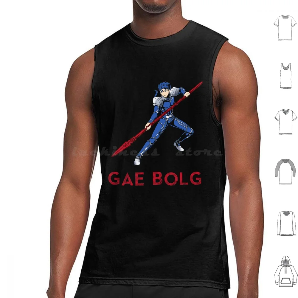 Camisetas sin mangas de algodón con estampado de Fate Stay Night Fate Grand Order Fsn Fate Series Lancer Gae Bolg