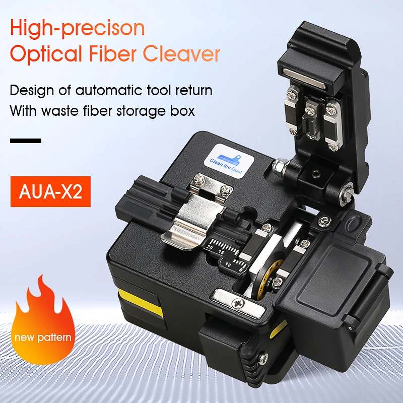 COMPTYCO AUA-X2 Optical Fiber Cleaver, High Precision Cutting Tool, Cable Cutting Knife