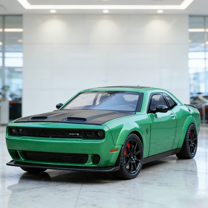 

1:24 Challenger SRT Hellcat Redeye, модель автомобиля из сплава, игрушечный автомобиль, литье под давлением металла, звуковой и световой автомобиль, игрушки для детей, автомобиль