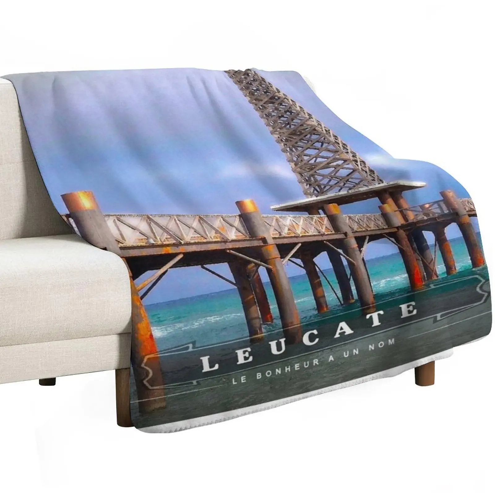 The pretty pontoon of Leucate Throw Blanket Multi Purpose Soft Warm Blanket for Home Travel