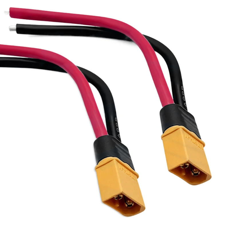 New XT60 Male Female Conversion Plug Connection Cable 12AWG Battery Connector With Silicone Extension Wire