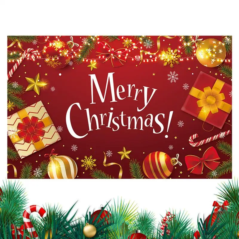 Merry Christmas Banner Family Merry Christmas Parties Decoration 6 X 3.6 Ft Glitter Christmas Photo Banner Signs For Holiday