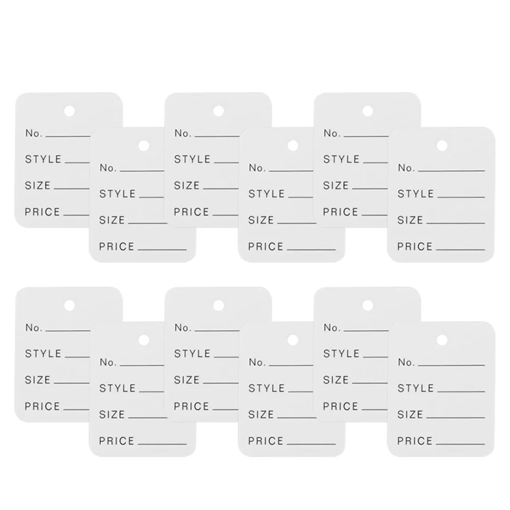 1000 Pcs Labels Price Tag Clothes Size Clothing Tags Large Quantity White for Hanging