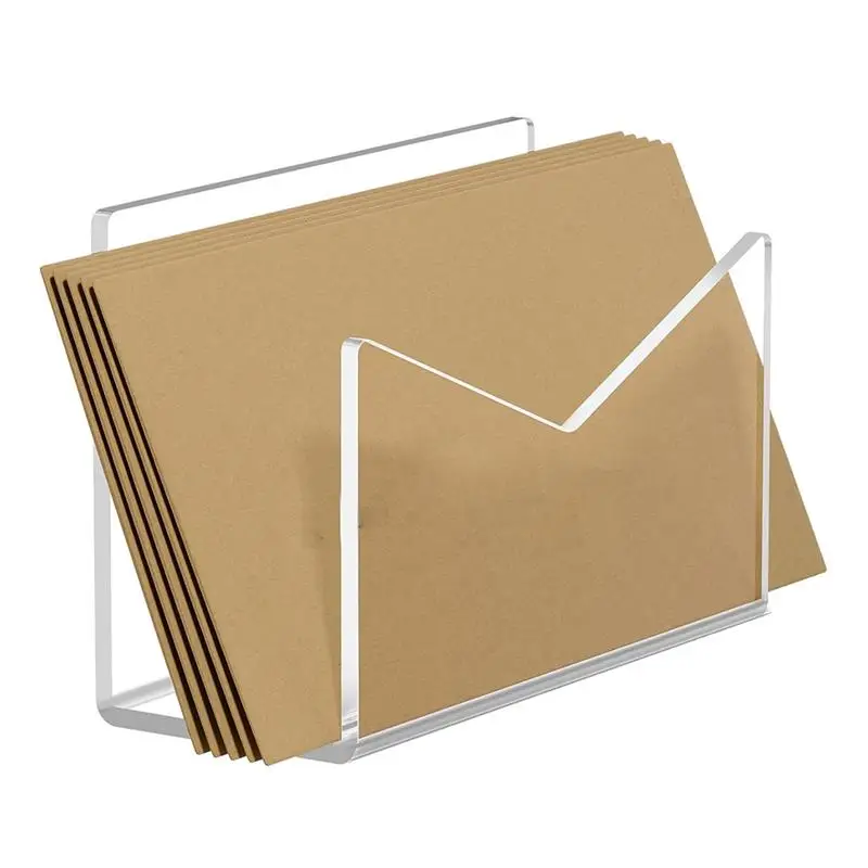 Mail Organizer Acrylic Desk Letter Holder Clear Mail Letter Organizer Desktop File Envelope Organizer Desktop Mail Organizer