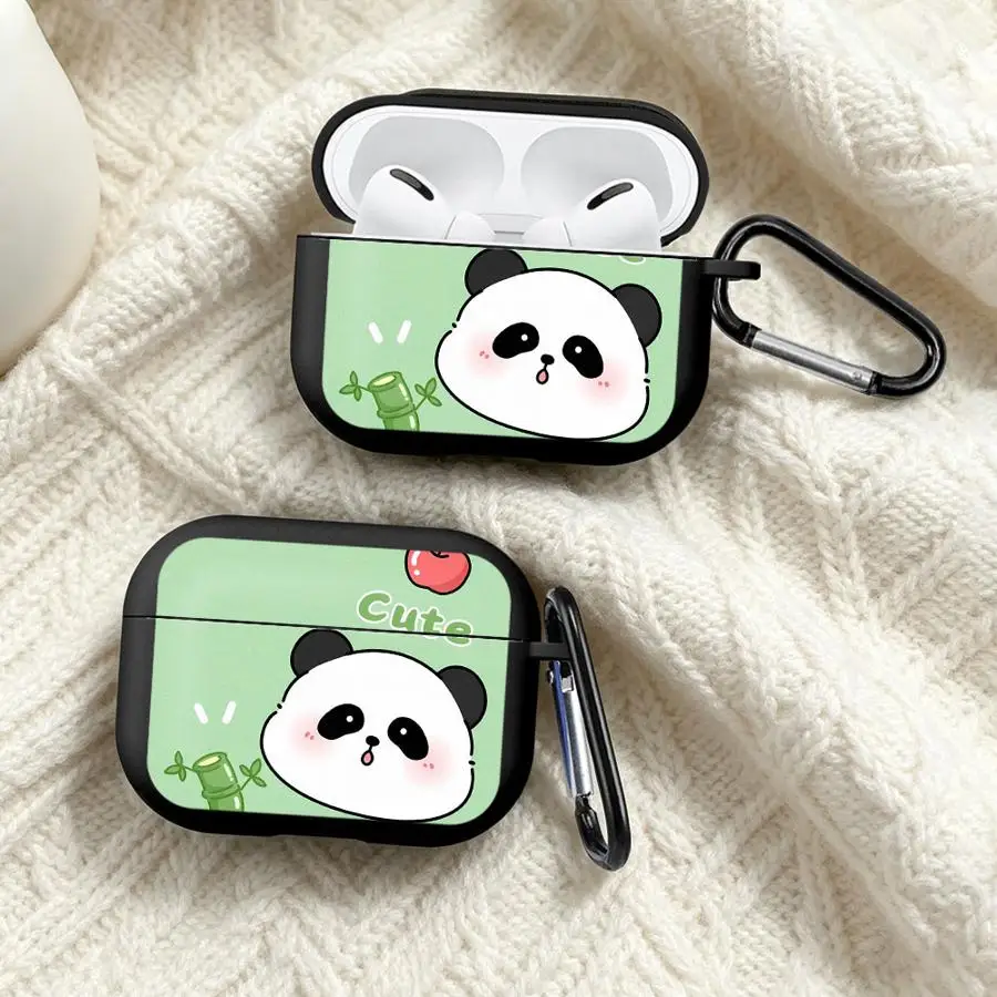 Case For Airpods 3 1 2 Pro Pro3 4 Pro2 Earphone Cases Cover Funny Panda Face Design