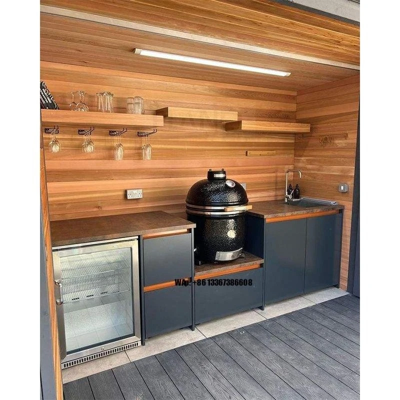 Eco-Friendly Material Cabinet Accessories Basin Stove Cabinet Outdoor Kitchen Cabinets With Outdoor Grill