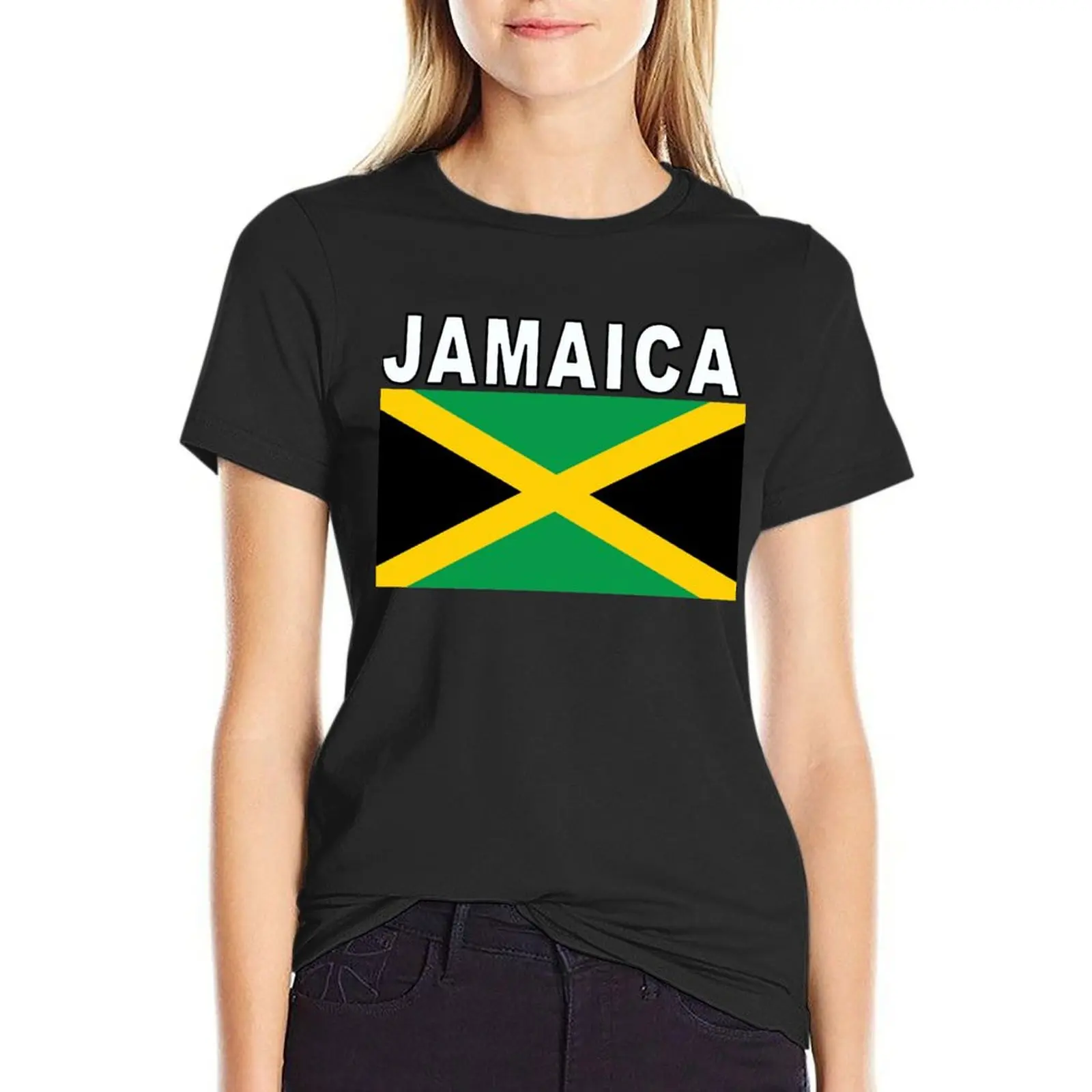 

Jamaica National Soccer Game Shirt T-Shirt kawaii clothes aesthetic clothes summer top graphics western t-shirt dress for Women