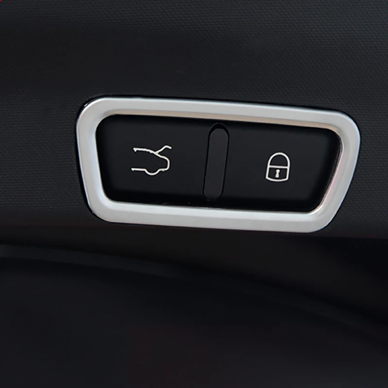Trunk Gate Button Decoration Frame Car Stickers For Alfa Romeo Stelvio Inteiror Accessories Trim Supplies