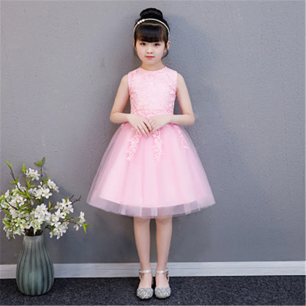 Western-Style Girls Dress Exquisite Princess Tutu Pure Cotton Lining Cute KIds Performance Clothing