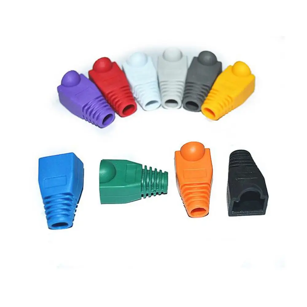 xintylink rj45 caps connector cover cat5 cat5e cat6 network boots ethernet cable rg rj 45 sheath cat 6 rg45 multicolour color