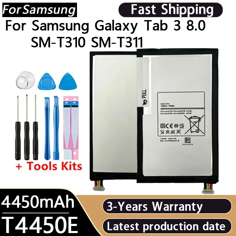 NEW T4450E 3.8V 4450mAh For Samsung Galaxy Tab 3 8.0 SM-T310 T315 SP3379D1H Replaceable Tablet Battery+Tools