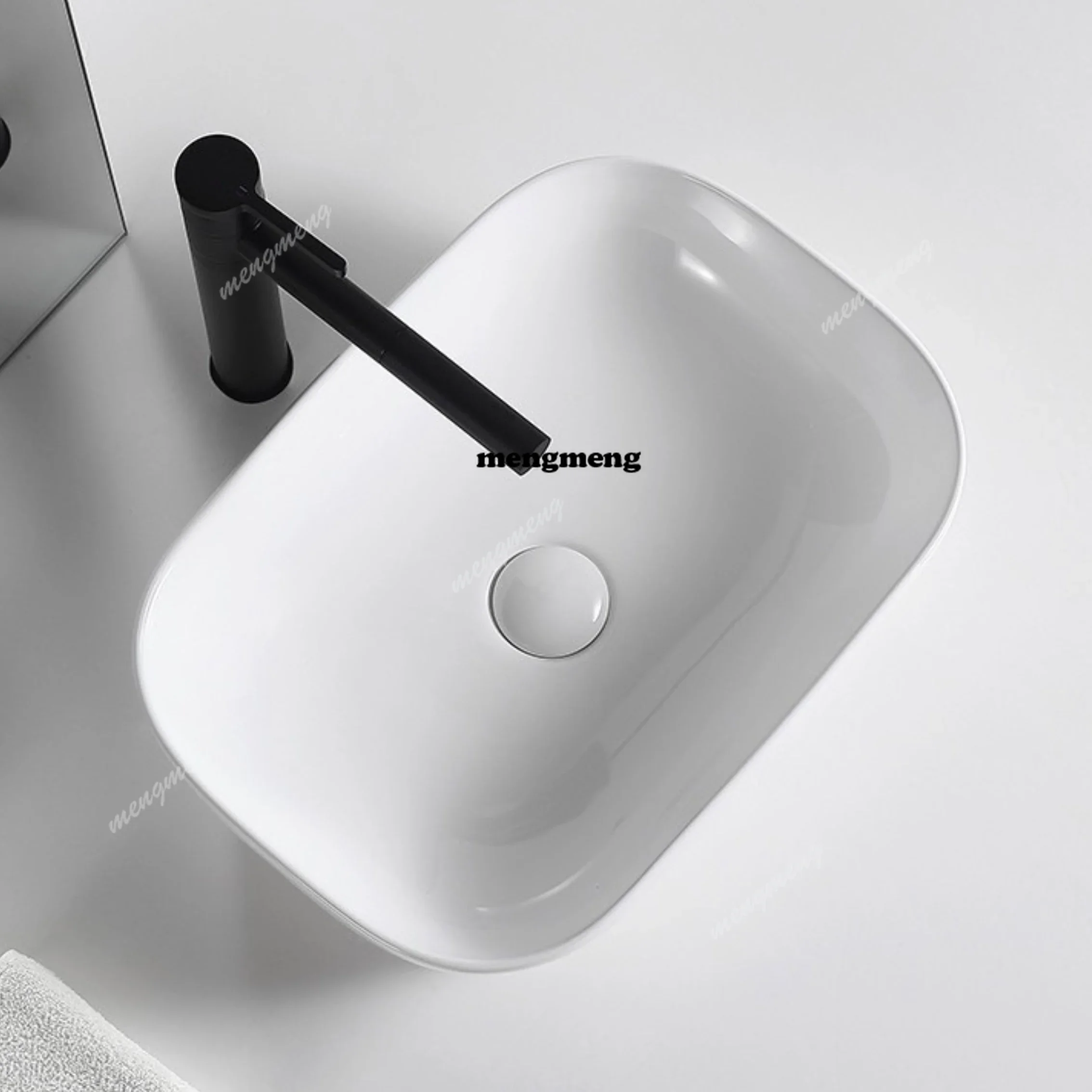 

Great discounts Countertop Basin Washbasin Household Ceramic Washbasin Bathroom Art Basin Single Basin With Pull-out Faucet 360*