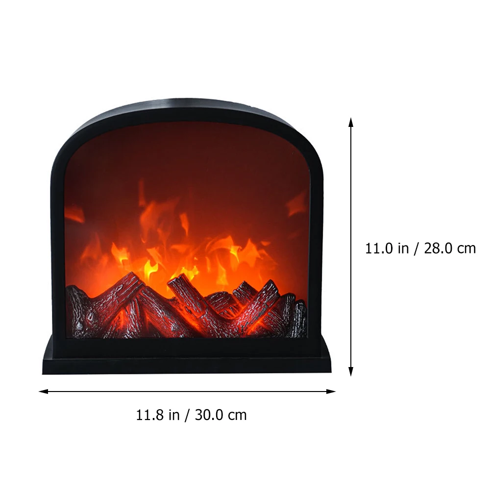 

1 Set Fireplace Led Bedroom Decorative Light Eye Protection Table Light Home Party Celebration Bed Lamp Usb Powered Display Lamp