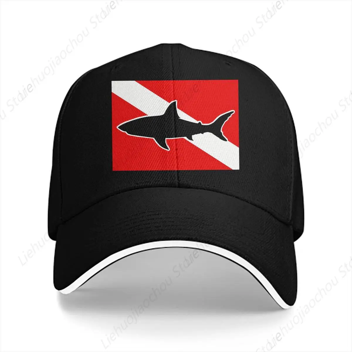 Washed Men's Baseball Cap Sports Snapback Caps Dad Hat Shark Scuba Diving Golf Hats