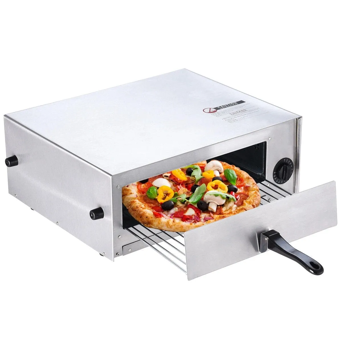 

Hot Sale Popular Kitchen Commercial Pizza Stainless Steel Counter Top Snack Pan Oven Bake