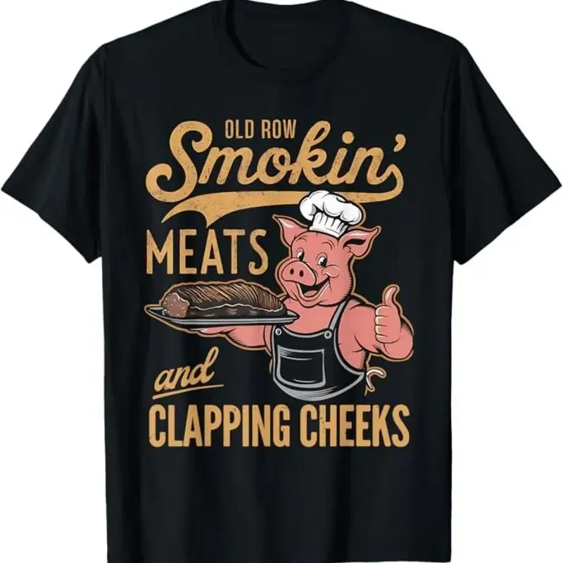 Old Row Smokin' Meats And Clapping Cheeks Lustiges T-Shirt