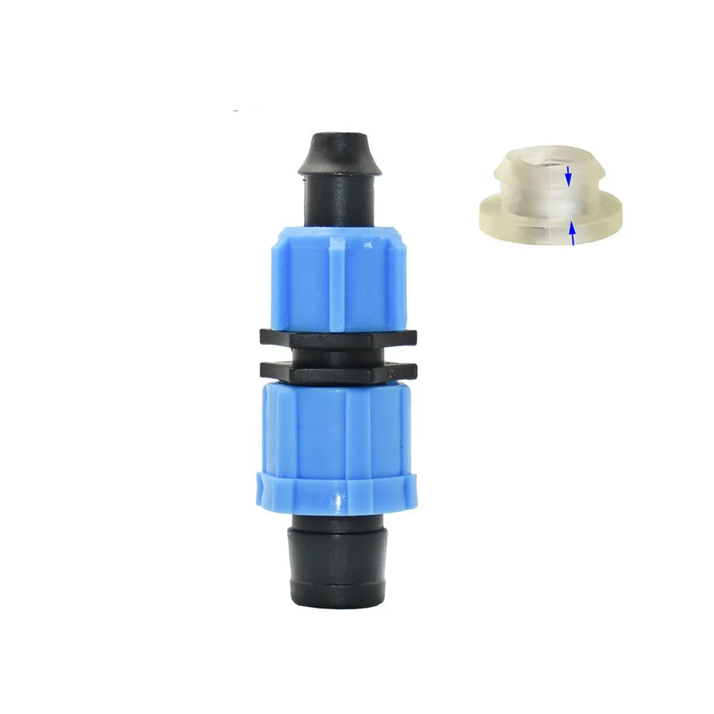 16mm Micro Irrigation Drip Tape Connectors Tee Repair Elbow End Plug Tap Fittings Locked Hose Joints Greenhouse Coupler