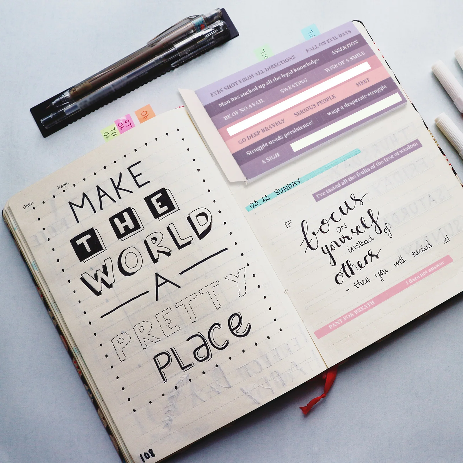 

Adhesive English Saying Decals Inspirational Quotes for Scrapbook Notebook Planner Positive Sayings Diary Decals