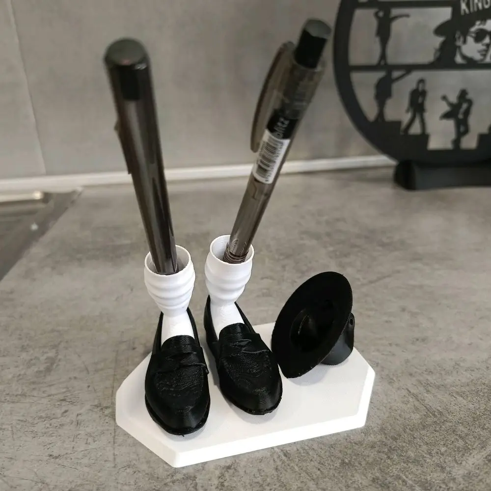 Funny Stylized Character 3D Printed Pen Holder Creative Art Ornament Human Shaped Dancing Figurine Pen Holder Dynamic Posture