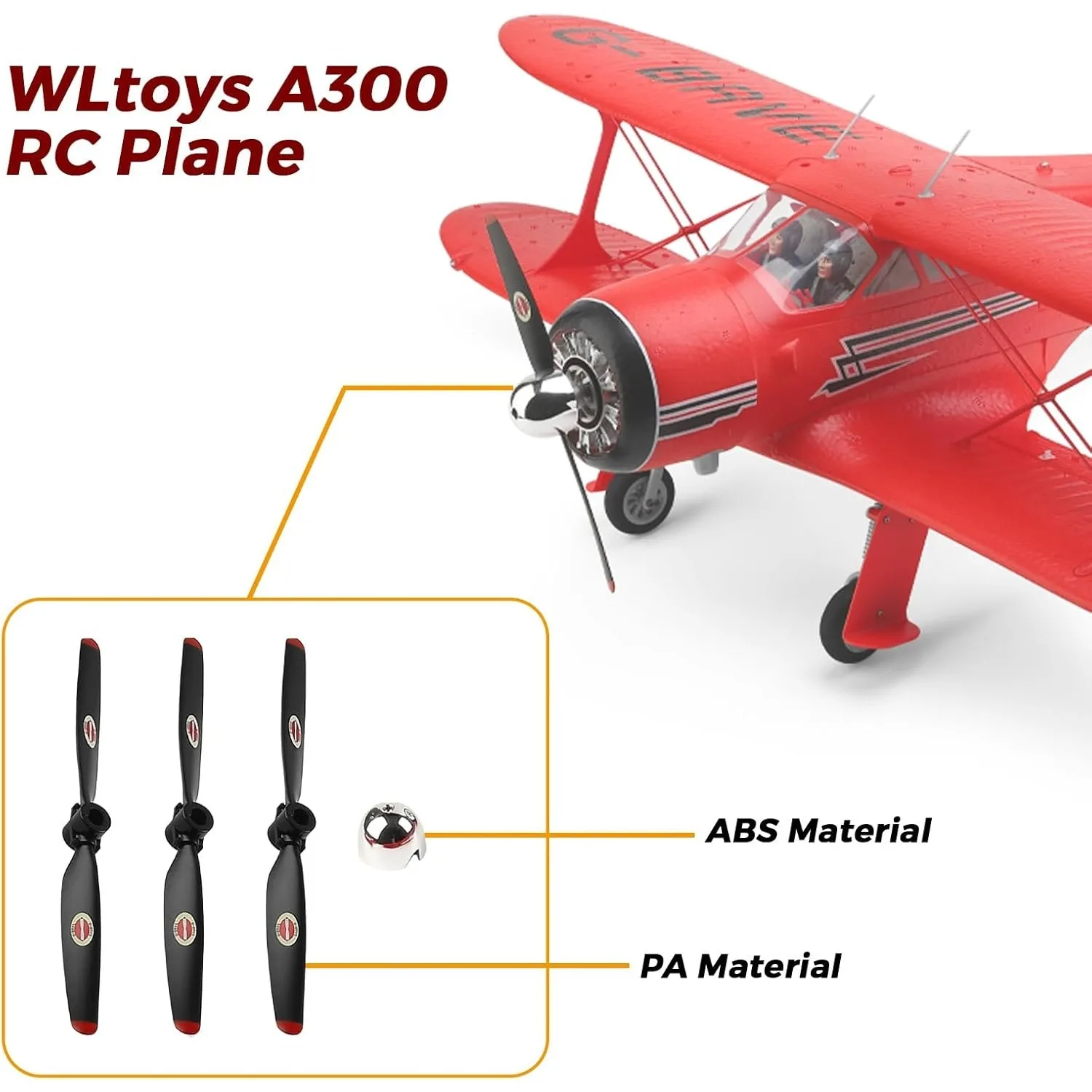 3 PCS RC Plane Propellers, Compatible with WLtoys A300 Beechcraft D17 XK RC Plane，RC Aircraft Glider Accessories