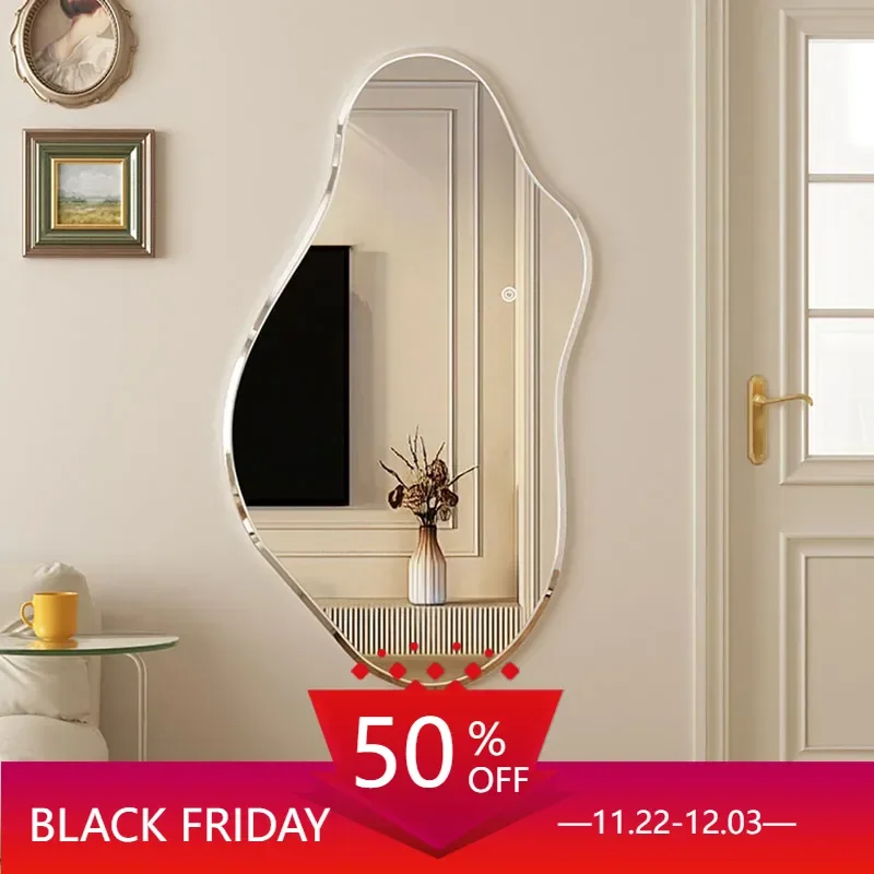 Irregular Decorative Mirrors Wall Light Bathroom Cute Decorative Wall Mirrors Big Bedroom Toilet Miroir Mural Room Decor PX50DC