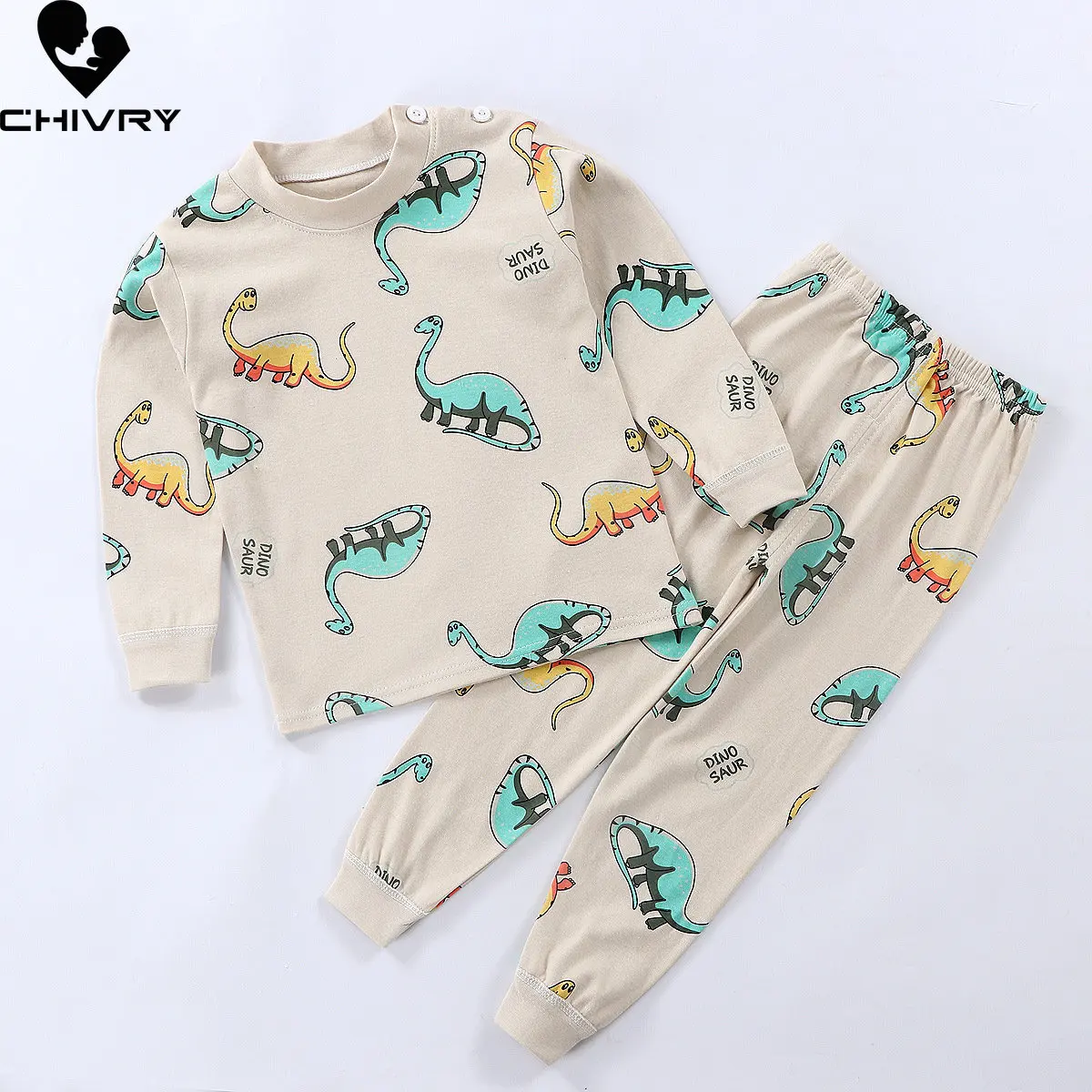 Neue Kinder Jungen Mädchen Pyjamas Sets Cartoon Print Langarm Nette T-Shirt Tops mit Hosen Kleinkind Baby Herbst Pyjamas Nachtwäsche